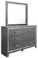 Lodanna Queen Panel Bed with 2 Storage Drawers with Mirrored Dresser