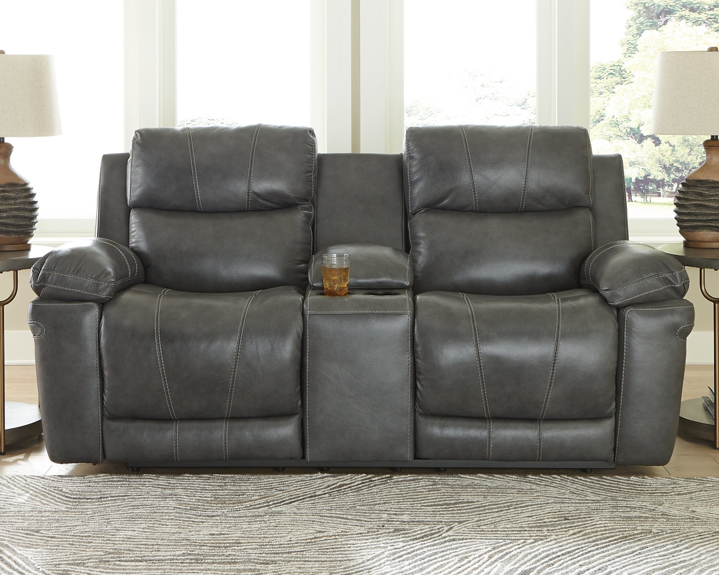 Edmar PWR REC Loveseat/CON/ADJ HDRST