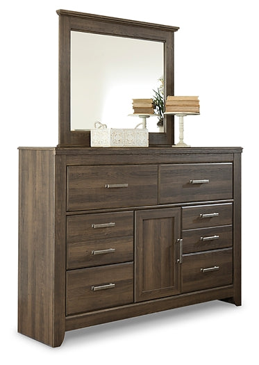 Juararo  Poster Bed With Mirrored Dresser And 2 Nightstands