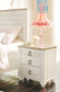 Willowton  Panel Headboard With Mirrored Dresser, Chest And 2 Nightstands