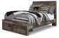 Derekson  Panel Bed With 2 Storage Drawers With Mirrored Dresser, Chest And 2 Nightstands