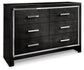 Kaydell /California King Upholstered Panel Headboard With Dresser