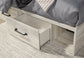 Cambeck  Panel Bed With 4 Storage Drawers With Mirrored Dresser, Chest And Nightstand