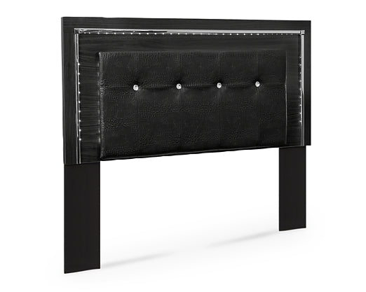 Kaydell / Upholstered Panel Headboard With Mirrored Dresser