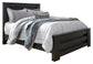 Brinxton  Panel Bed With Mirrored Dresser And 2 Nightstands