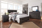 Brinxton  Panel Bed With Mirrored Dresser And 2 Nightstands