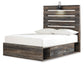 Drystan  Panel Bed With 4 Storage Drawers With Mirrored Dresser And 2 Nightstands