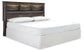 Drystan /California King Bookcase Headboard With Mirrored Dresser, Chest And 2 Nightstands