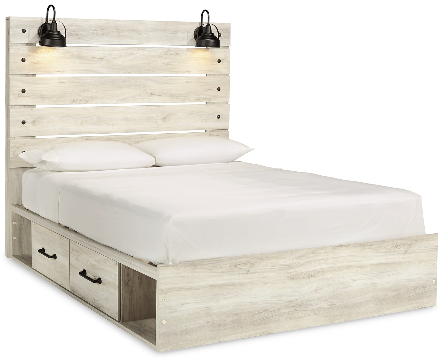 Cambeck  Panel Bed With 4 Storage Drawers With Dresser