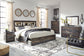 Drystan /California King Bookcase Headboard With Mirrored Dresser, Chest And 2 Nightstands