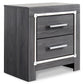 Lodanna / Upholstered Panel Headboard With Mirrored Dresser, Chest And Nightstand