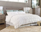 Zelen  Panel Bed With Mirrored Dresser And 2 Nightstands