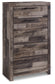 Derekson / Panel Headboard With Mirrored Dresser, Chest And 2 Nightstands