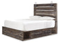 Drystan  Panel Bed With 2 Storage Drawers With Mirrored Dresser And 2 Nightstands