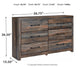 Drystan  Panel Bed With 4 Storage Drawers With Dresser