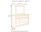 Zelen /California King Panel Headboard With Mirrored Dresser