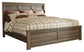 Juararo California  Panel Bed With Mirrored Dresser And 2 Nightstands