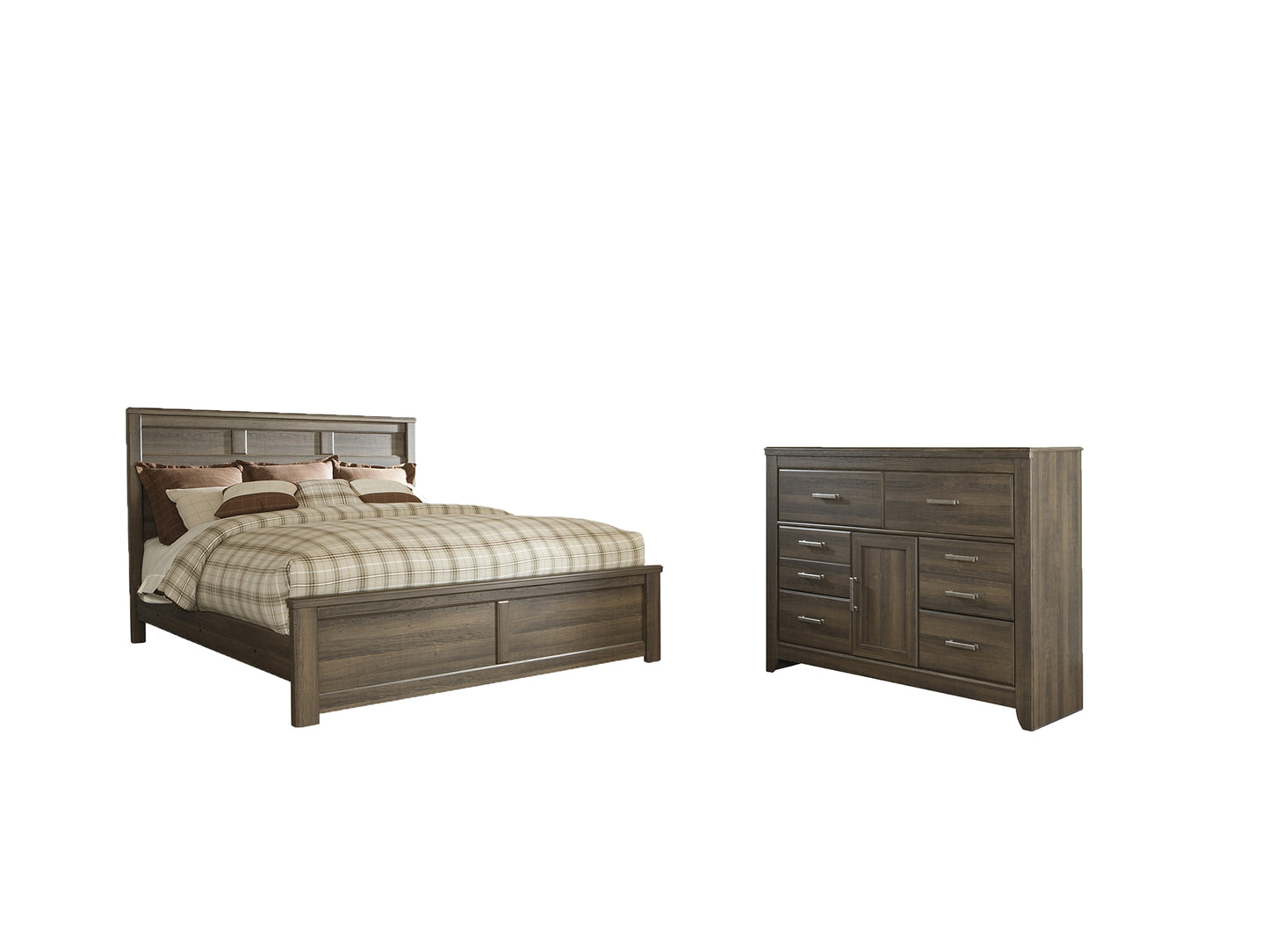 Juararo California  Panel Bed With Dresser