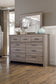 Zelen  Panel Headboard With Mirrored Dresser, Chest And 2 Nightstands