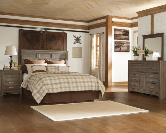 Juararo  Panel Bed With Dresser