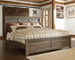 Juararo California  Panel Bed With Mirrored Dresser And Chest