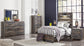 Drystan  Panel Bed With Mirrored Dresser, Chest And 2 Nightstands