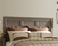 Juararo /California King Panel Headboard With Mirrored Dresser And 2 Nightstands