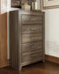 Juararo /California King Panel Headboard With Mirrored Dresser And Chest