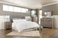 Zelen /California King Panel Headboard With Mirrored Dresser, Chest And 2 Nightstands