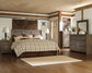 Juararo /California King Panel Headboard With Mirrored Dresser And 2 Nightstands