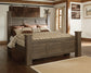 Juararo California  Poster Bed With Mirrored Dresser, Chest And 2 Nightstands