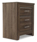 Juararo /California King Panel Headboard With Mirrored Dresser, Chest And 2 Nightstands