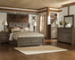 Juararo  Panel Bed With Mirrored Dresser And 2 Nightstands