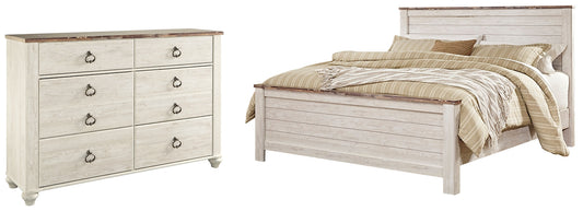 Willowton  Panel Bed With Dresser