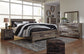 Derekson  Panel Bed With Mirrored Dresser, Chest And Nightstand