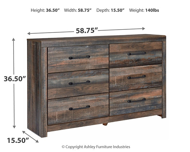 Drystan  Panel Bookcase Bed With Dresser