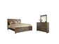 Juararo  Panel Bed With Mirrored Dresser