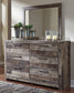 Derekson / Panel Headboard With Mirrored Dresser