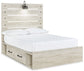 Cambeck  Panel Bed With 4 Storage Drawers With Dresser