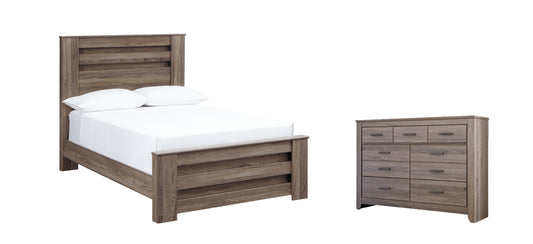 Zelen  Panel Bed With Dresser