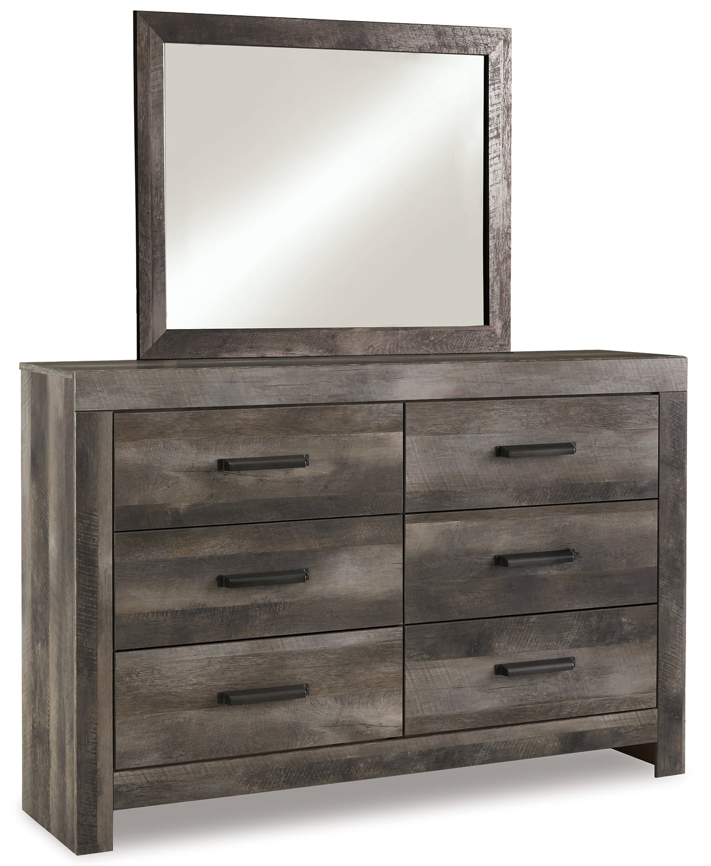 Wynnlow  Panel Bed With Mirrored Dresser, Chest And 2 Nightstands