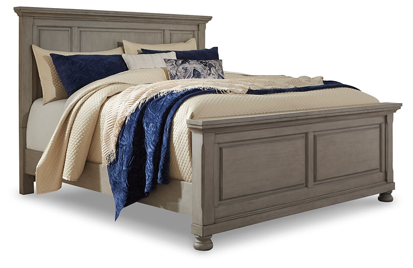 Lettner  Panel Bed With Mirrored Dresser, Chest And 2 Nightstands