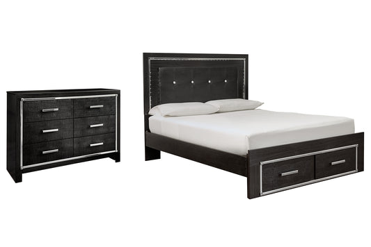 Kaydell  Panel Bed With Storage With Dresser