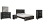 Kaydell  Panel Bed With Storage With Mirrored Dresser, Chest And Nightstand