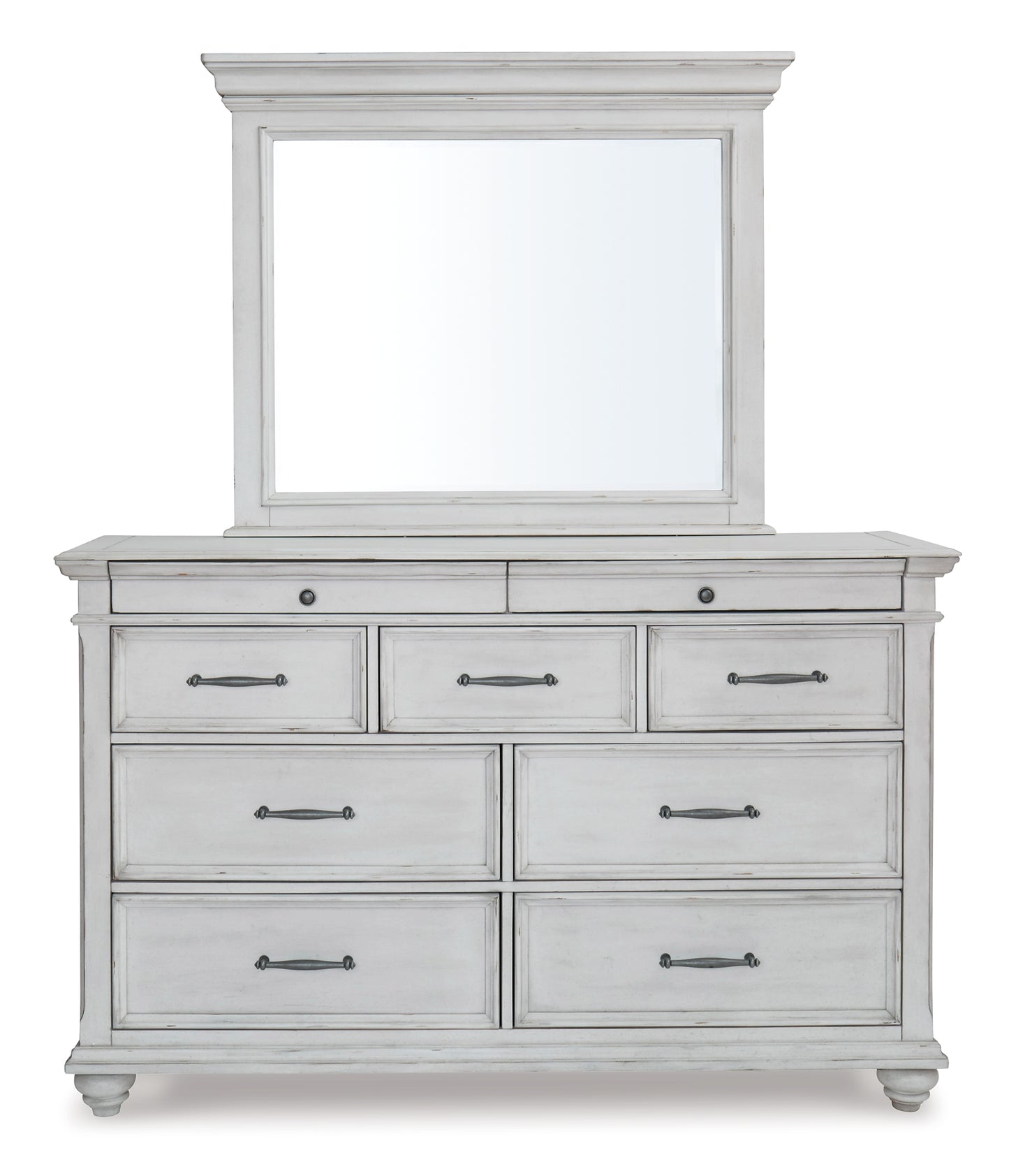 Kanwyn  Panel Bed With Mirrored Dresser, Chest And 2 Nightstands