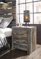 Drystan  Panel Headboard With Mirrored Dresser, Chest And 2 Nightstands