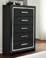 Kaydell  Panel Bed With Storage With Mirrored Dresser, Chest And 2 Nightstands