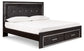 Kaydell  Panel Bed With Storage With Mirrored Dresser And 2 Nightstands