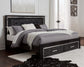 Kaydell  Panel Bed With Storage With Mirrored Dresser And 2 Nightstands