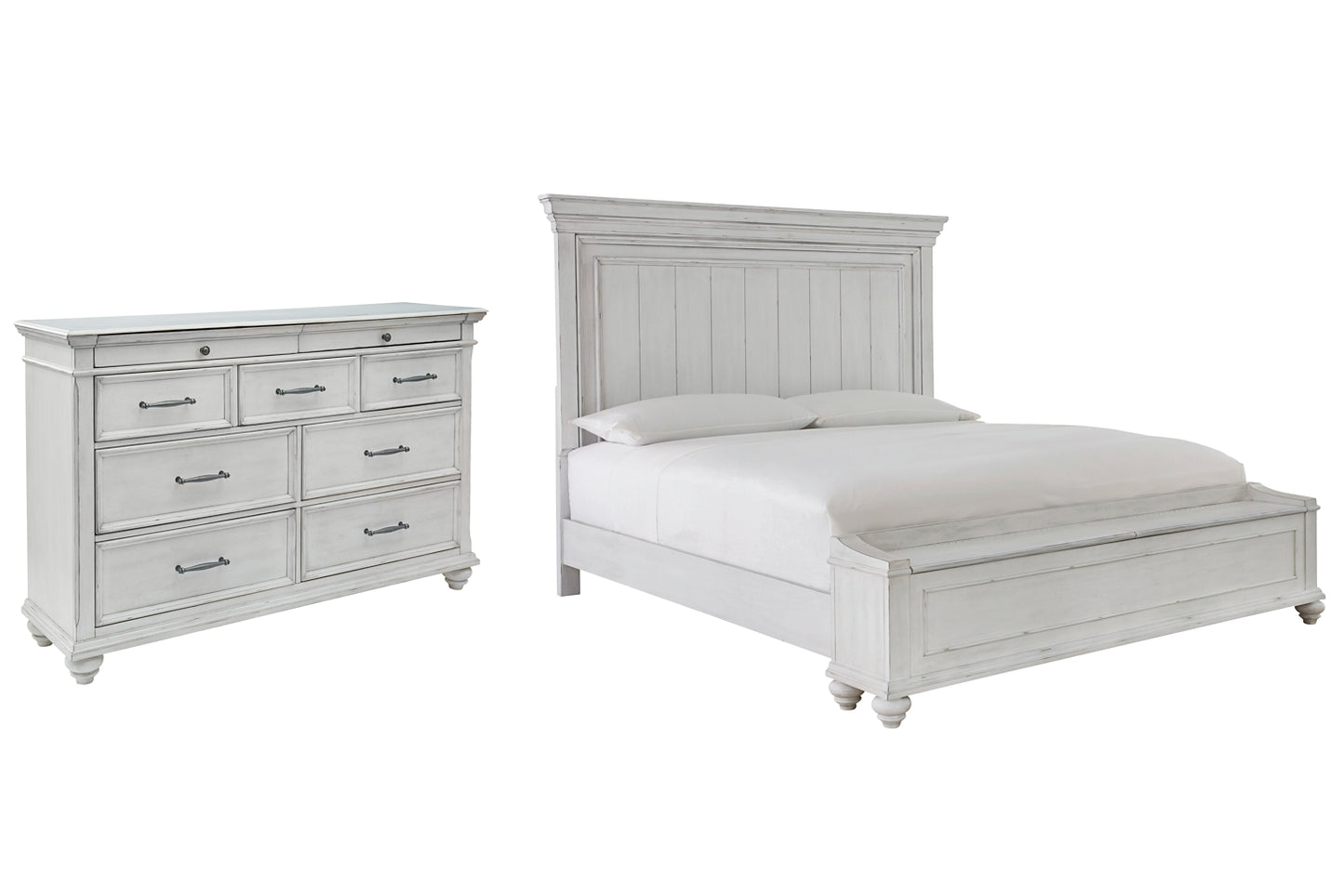 Kanwyn  Panel Bed With Storage With Dresser